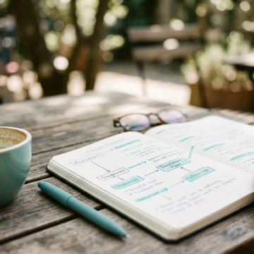 "Notebook on a desk for writing a behavioral definition in treatment planning