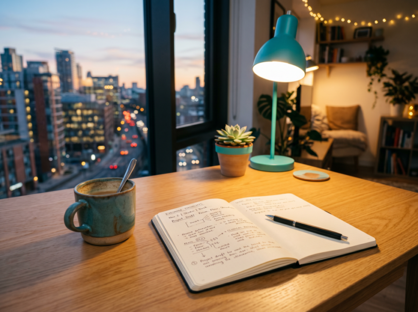 Notebook showing how behavioral definitions connect to treatment plan goals and objectives